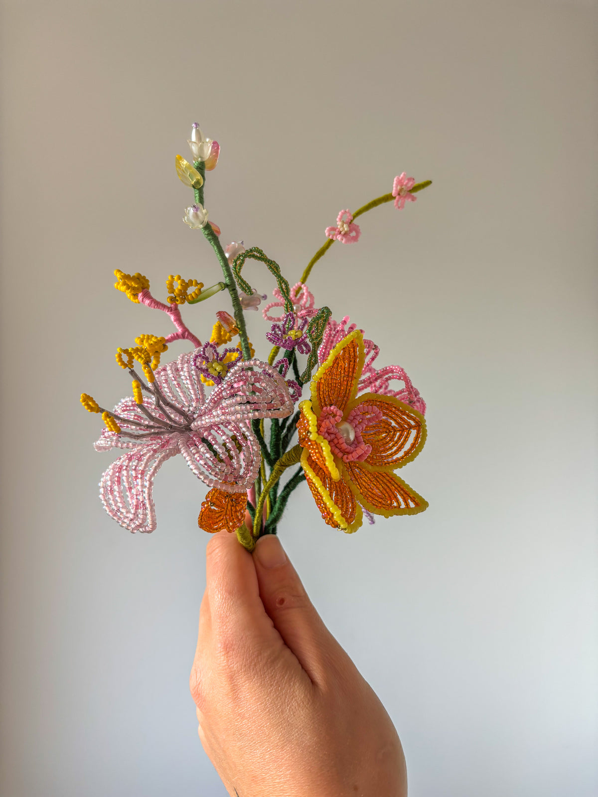 Meadow Magic Beaded Flower Girl Bouquet
