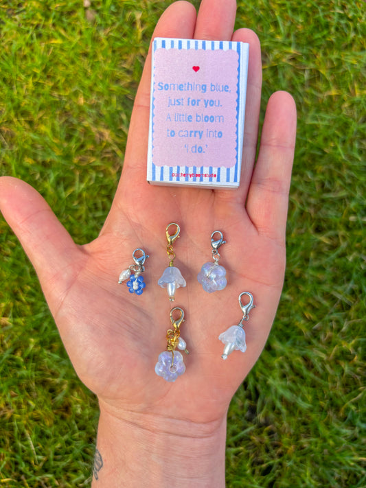 Something Blue Bouquet Charm