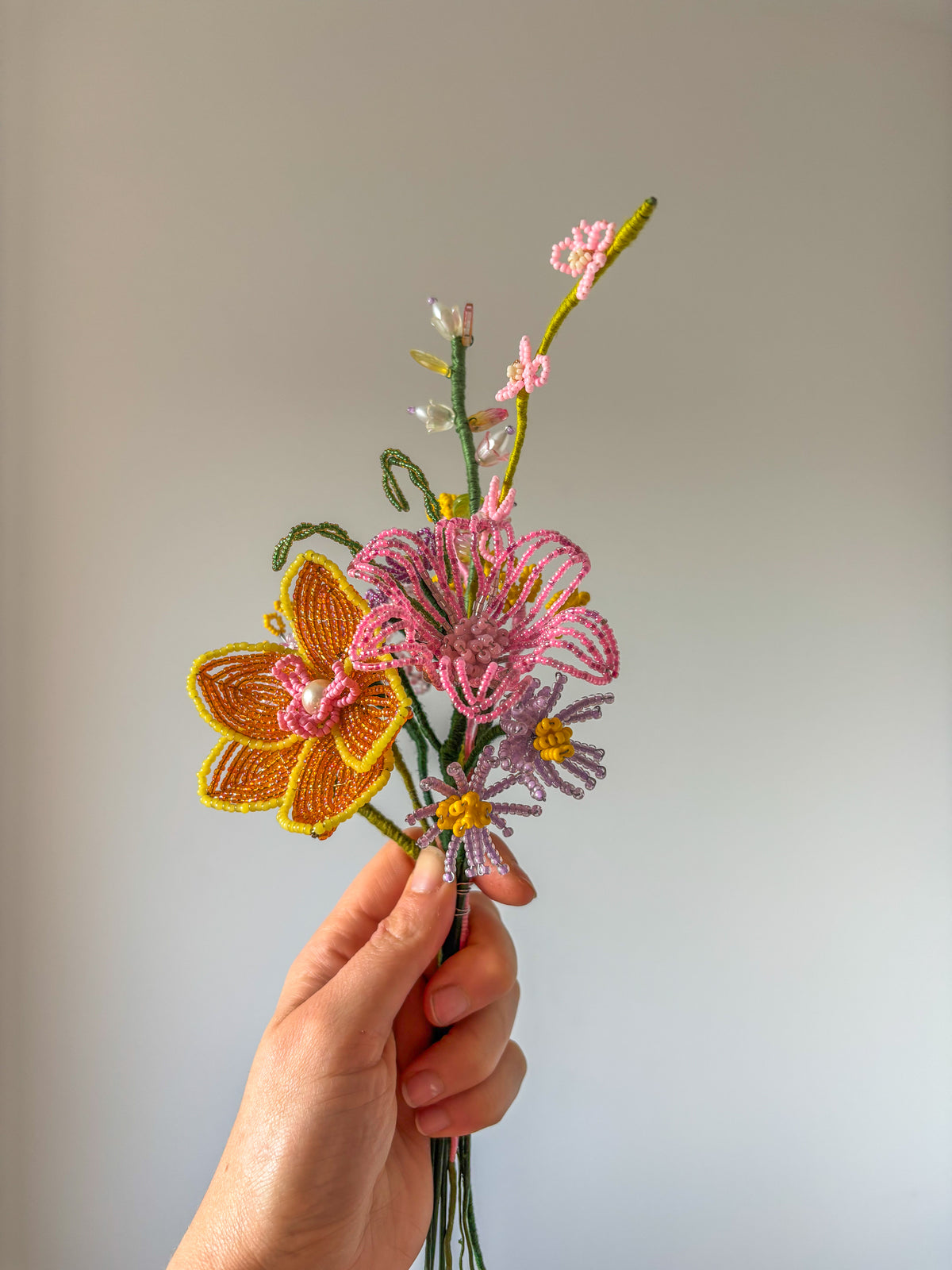 Meadow Magic Beaded Flower Girl Bouquet