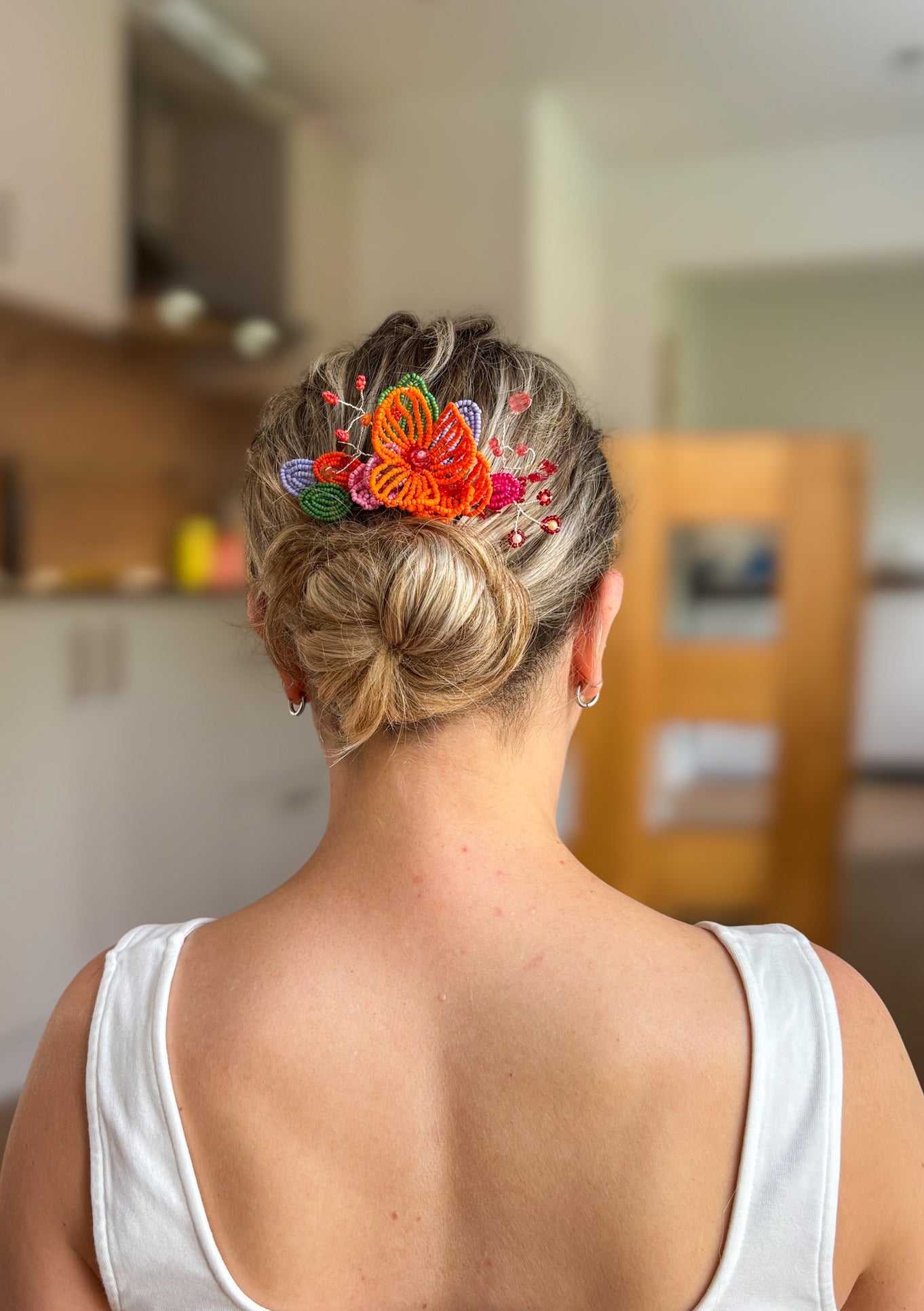 Colourful Beaded Wedding Hair Comb